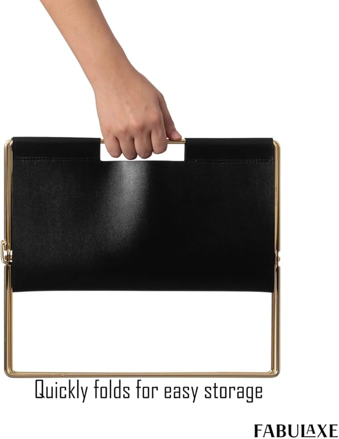 Fabulaxe 9-In Foldable Magazine Rack, Book Basket, Farmhouse Letter Organizer, File Holder ? for Living Rooms and Home Offices - Ideal as Office Desk Accessories, Desk Organizer and Newspaper holder