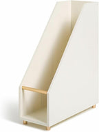 U Brands Juliet Magazine Holder, Office Supplies, Off-white and Gold, 1 Count (3463U02-06)