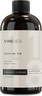 VINEVIDA [16 Fl Oz] Scent NO. 1118 Fragrance Oil for Cold Air Diffusers, Aromatic Notes of Citrus, Green, Floral, Sugar & Vanilla Essential Oils for Diffuser Oil Refill & Air Freshener Room Spray