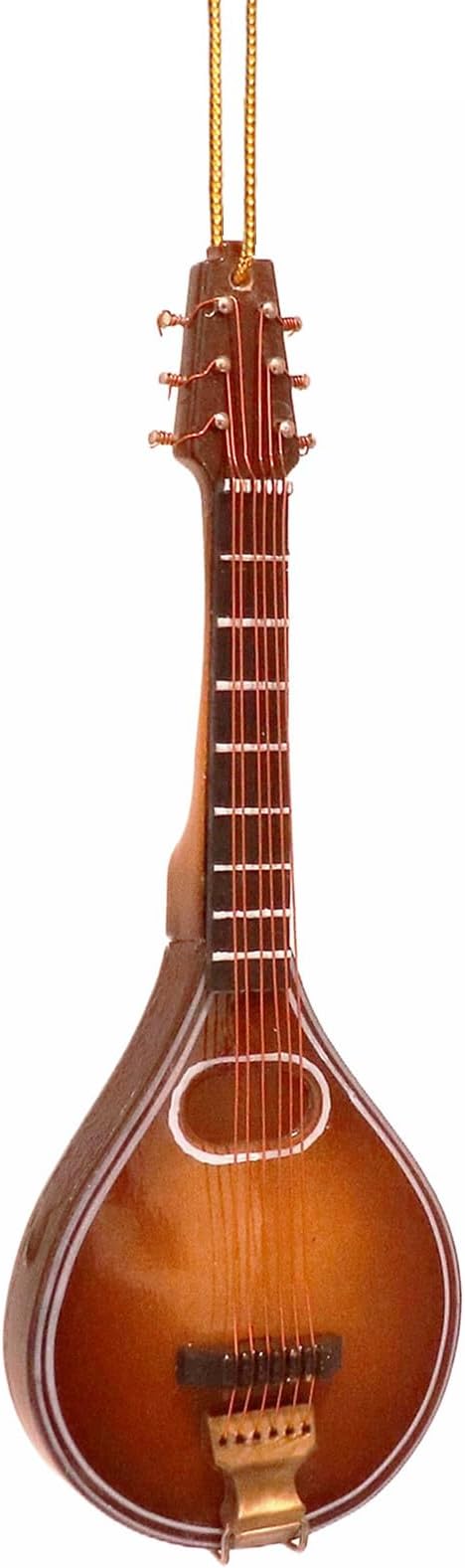 Wooden String Miniature Mandolin Hanging Ornament Mini Musical Instrument Replica Holiday Tree Home Decoration Display Ornament (4.72" Mandolin)