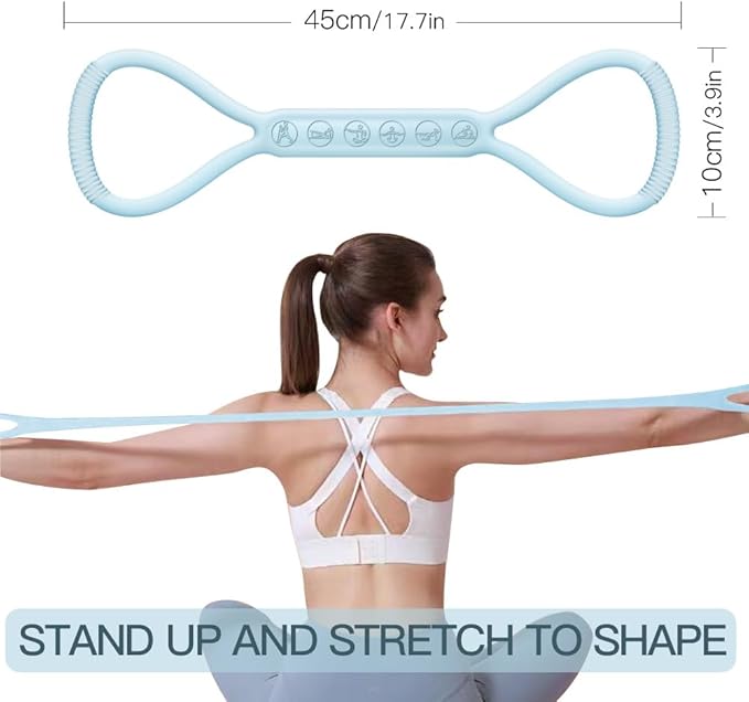 2025 Upgraded Figure 8 Resistance Band for Physical Therapy, Shoulder Back Arm Exercise Bands, 3 Resistance Levels for 15 25 35lb for Kids Adult Elderly