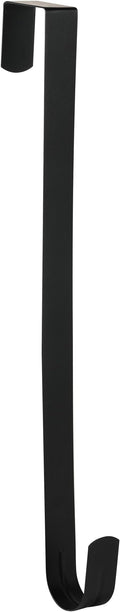 Wreath Hanger for Front Door, Slim Over The Door Hook, Easy to Use and Reusable Holiday Wreath Holder for Christmas, Thanksgiving, Halloween and Daily Décor(15" Black, 1)