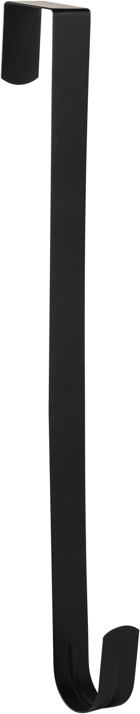 Wreath Hanger for Front Door, Slim Over The Door Hook, Easy to Use and Reusable Holiday Wreath Holder for Christmas, Thanksgiving, Halloween and Daily Décor(15" Black, 1)