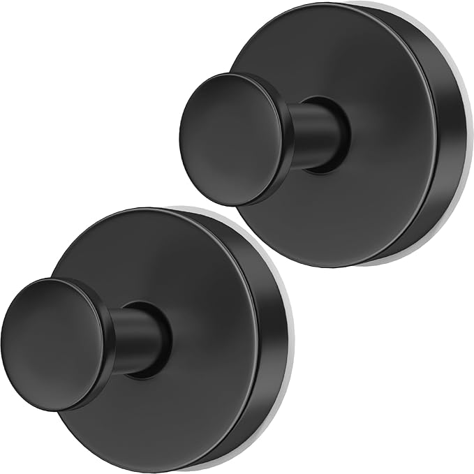 Black Wreath Door Hanger, 22 LB Heavy Duty Wreath Suction Cup Hooks for Fall Halloween Christmas Decorations, 2 Pack Strong Reusable Wreath Hangers Welcome Sign Front Door Window Glass Indoor Outdoor