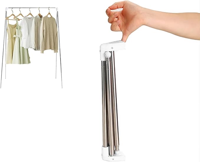 Ligtchser Portable Travel Garment Rack,Folding Clothes Rack for Dance,Travel,Camping, Drying,RV, Indoor,Outdoor. A Collapsible Mini Clothing Rack（Completely upgraded）