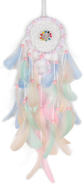 Dream Catcher for Girls Bedroom Wall Decoration, 4.4" x 18" Traditional Circular Net Wall Hanging Home Decor,Colorful
