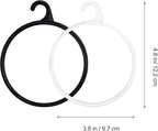 Ciieeo 40pcs Multifunctional Scarf Rack Organizer with Plastic Rings for Scarves Ties Belts Space Saving Closet Hanger for Shawls and Accessories Black Transparent