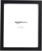 Amazon Basics Rectangular Photo Picture Frame, 8 x 10 in, Pack of 2, 11.22 x 9.21 inches, Black