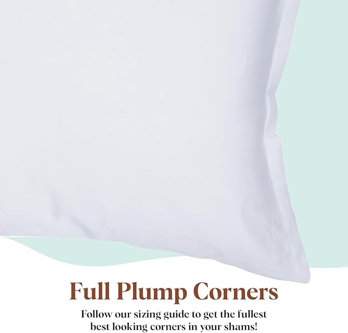 Pillowflex Synthetic Down Alternative Pillow Inserts for Shams - Comfy Pillows for Sleeping, Perfect Pillow & Best Sleeping Pillows, Handmade Down Alternative Throw Pillow Inserts - (21x27 Set of 2)