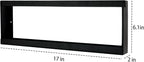 Deveosa Magazine Holder Wall Mounted - Black Minimalist Metal File Rack Hanging Brochure Storage Organizer Comic Display For Living Room Bathroom Waiting Room Home Office Decor (17 inch)