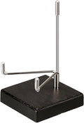 Hipiwe Display Stand Easel with Adjustable Stainless Steel Arm Easel with Wooden Base Easel Holder for Fossil Coral Geodes Rock Mineral Agate Plate Seashell Collectibles, 2.5"x2.5"x4.4"
