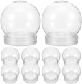 DIY Snow Globe Water Globe: 4 Inch Plastic Christmas Snow Balls Kit with Screw Off Caps - Fillable Display Balls Keepsake Sphere for DIY Crafts Home Decor, 10pcs
