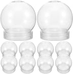 DIY Snow Globe Water Globe: 4 Inch Plastic Christmas Snow Balls Kit with Screw Off Caps - Fillable Display Balls Keepsake Sphere for DIY Crafts Home Decor, 10pcs