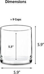 CYS EXCEL Cylinder Clear Glass Vase (H:5.9" D:5.9") | Multiple Size Choices Glass Flower Vase Centerpieces | Hurricane Floating Candle Holder Vase
