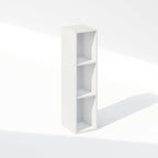 Furinno Reed 3-Tier Closet Organizers and Storage, Closet Organizer, Open Shelf Closet Storage, for Wardrobe, Bedroom, Living Room, 8-Inch Width, White