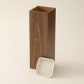 Square Umbrella Holder, Umbrella Stand Rack, Umbrella Bucket with Drip Tray, Natural Wood Grain, Free Standing Umbrella Holder Entryway Umbrella Holder Rack Organizer (Color : Walnut)