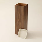 Square Umbrella Holder, Umbrella Stand Rack, Umbrella Bucket with Drip Tray, Natural Wood Grain, Free Standing Umbrella Holder Entryway Umbrella Holder Rack Organizer (Color : Walnut)