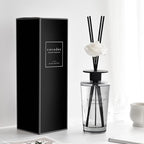 COCODOR White Flower Reed Diffuser / Garden Lavender / 1 Pack / Home & Office Decor Aromatherapy Diffuser Oil Gift Set / Large Size, Large Capacity, Big Size Diffuser, Black Edition/16.9Ounce(500 ml)