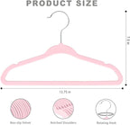 BAGIAL 50 Pack Kids Velvet Hangers 14 Inches Children's Clothes Hangers Non-Slip Baby Hangers for Infant/Toddler (Blush Pink)