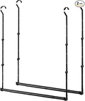 Adjustable Closet Rods for Hanging Clothes 2 Pack Heavy Duty Closet Extender Hanging Rod Double Hanging Closet Bar Space-Saving Closet Lower Extender for Clothing Organizer