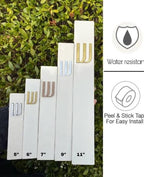 A&S Mezuzot Modern Concrete Mezuzah Case with Scroll, Easy Peel and Stick Mezuza (Ivory+ Silver Shin, 5 Inches)