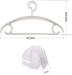 10 Pack Heavy Duty Coat Hangers 25lb Load Capacity Swivel Suit Clothes Hanger Wide Shoulder Jacket Hangers Thick Non Slip Rotating Large Winter Hanger (White)