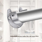 4 Packs Stainless Steel Wardrobe Bracket U-Shaped Rod Socket Flange 1-1/4" Diameter Heavy Duty Closet Rod Brackets End Supports for Closet Rod with Screws (Silver)
