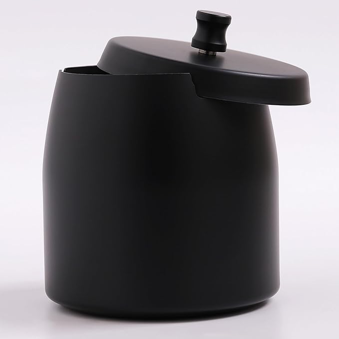 Large Ashtray with Lid for Cigarette, Stainless Steel Smokeless Odorless Windproof Ash tray for Home Office Tabletop Outside Patio Outdoor Balcony(3.93"x3.2"x3.82")