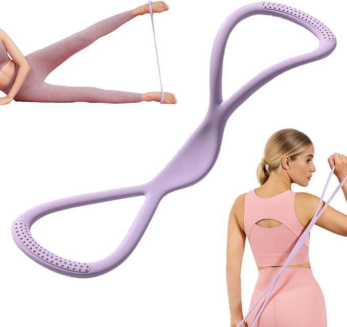 Resistance Bands, 2025 New Figure 8 Resistance Bands for Women Men, Exercise Bands with Handles for Working Out, Arm, Back, Fullbody Yoga Pulling Rope, Elastic Stretch Bands