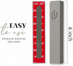 SURI Mezuzah for Door – 6 Inch Light Gray Concrete Mezuzah Case with Printed Scroll, Self-Stick Jewish Entry Design, Fits a 5 Inch Scroll, Gift Box Included