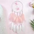 Pink Butterfly Dream Catcher Wall Decor, Girls DreamCatchers Wall Hanging Ornaments for Bedroom Home Decor Festival Gift