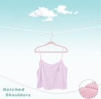 BAGIAL 50 Pack Kids Velvet Hangers 14 Inches Children's Clothes Hangers Non-Slip Baby Hangers for Infant/Toddler (Blush Pink)