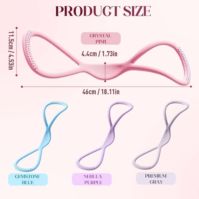 Resistance Bands, 2025 New Figure 8 Resistance Bands for Women Men, Exercise Bands with Handles for Working Out, Arm, Back, Fullbody Yoga Pulling Rope, Elastic Stretch Bands