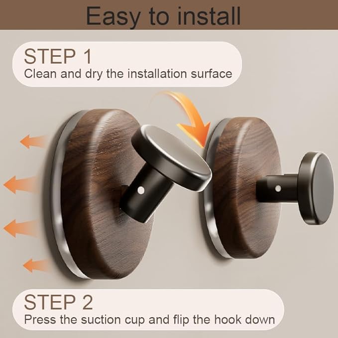 5 Pack Suction Cup Wreath Hanger - Heavy Duty Suction Cup Hooks for Windows, Reusable Door Wreath Holder - Ideal for Spring Wreath, Valentines, Easter, Christmas & All Seasons Decor