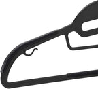 Amazon Basics Non-slip Heavy Duty Space Saving Plastic Hangers with Rubber and Horizontal Bar, Lightweight, Gray, Pack of 50