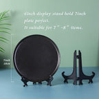Artliving 6" Black 24pcs/Set Plastic Easels Plate Display Stands Picture Frame Stand Holder