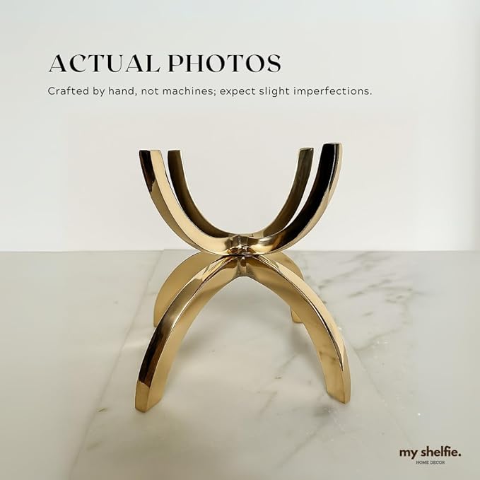 My Shelfie - Modern Crystal Display Stand (Real Brass - X Large)