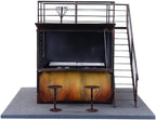 JXK Frontier Coffee House Model for 1/12 Scale Action Figures Realistic Dollhouse Accessory for Diorama Enthusiasts and Collectors