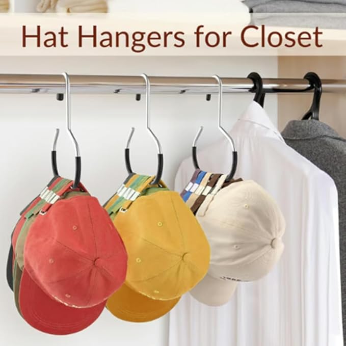 Durable Steel Hangers: Maximize Closet Space with Versatile Storage, Non-Slip Stainless Steel Clothes Rack Organizer for Hats, Ties, Scarves, Clothes (1, Mix)
