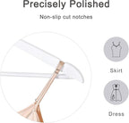 TOPIA HANGER Wooden Coat Hangers 20 Pack, White Wood Suit Hangers with Non Slip Pants Bar, 360° Swivel Hook and Shoulder Notches for Camisole, Jacket, Pants, Smooth Finish Clothes Hangers - CT34W20