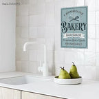 Funny Kitchen Signs Decor-Kitchen Farmhouse Decor-Personalized Kitchen Metal Sign-Retro Kitchen Counter Accessories-12x8 Inch Hanging Plaque Home Wall Decorations-Farmhouse Bakery