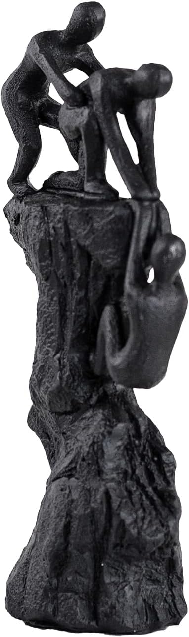 Hebdids - Abstract Wall-Climbing Sculpture in Matte Black,Living Room and Office Dynamic Climbing Wall Character Decoration, Black Statue, 8.27 x 5.12 x 1.97inches Elegant Black Home Decoration Gift