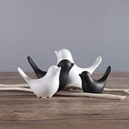 Notakia Small Birds Statues Black Modern Farmhouse Decor Deals, Farmhouse Decor for Kitchen Counter, Bathroom Shelf, Living Room, Office Sculpture, Knick Knacks for Shelves