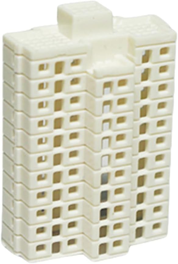 XISAOK Realistic Apartment Building Model Unpainted Craft Project Miniature Landscape Design 1/800s Scale Solid Structure Miniature Apartment Building Model