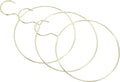 3pcs Golden Metal Scarf Ring Hangers and Belt Organizer, Round Iron Clothes Rack for Women’s Tie Storage, Wall Closet Accessory for Scarves, Shirts, and Jackets