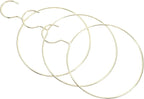 3pcs Golden Metal Scarf Ring Hangers and Belt Organizer, Round Iron Clothes Rack for Women’s Tie Storage, Wall Closet Accessory for Scarves, Shirts, and Jackets