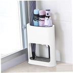 Umbrella Stand, Plastic Umbrella Holder with Removable Drip Tray Rectangular Umbrella Holder Rack for Home Office Entry Hallway, White