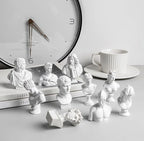 Garwor 10PCS/Set Mini Figures of Greek Mythology Statue Resin Sculpture World Famous Bust Figurine Home Office Art Décor, 2.75" H