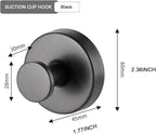 Suction Cup Wreath Hanger，Suction Cup Hooks Hanging 15 Lbs，Waterproof Suction Cup Wreath Holder for Windows, Shower, Wreaths，Smooth Doors (Black, 2)