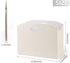 EZDeco Magazine Holder Foldable Magazine Rack Floor PU Leather File Holder Newspaper Book Storage Magazine Basket Document File Folder Organizer for Office Home (Off-White)